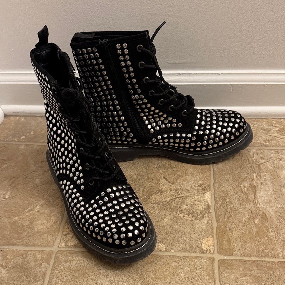 Studded Black Boots